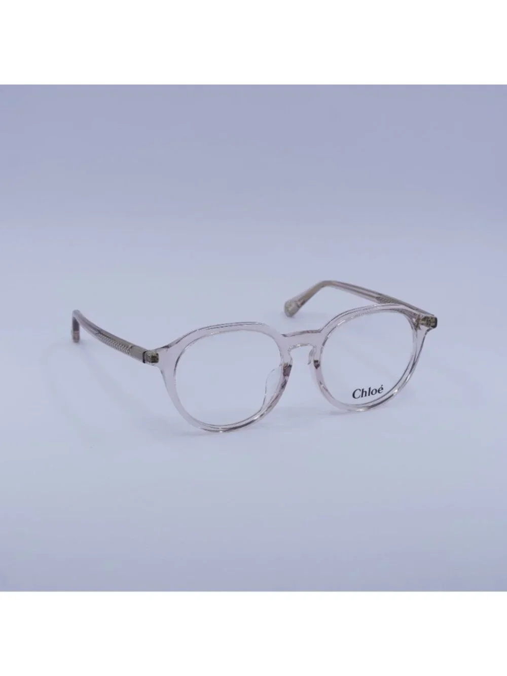 Chloe CH0012OA 001 Eyeglasses Transparent Pink 50mm Round Frame